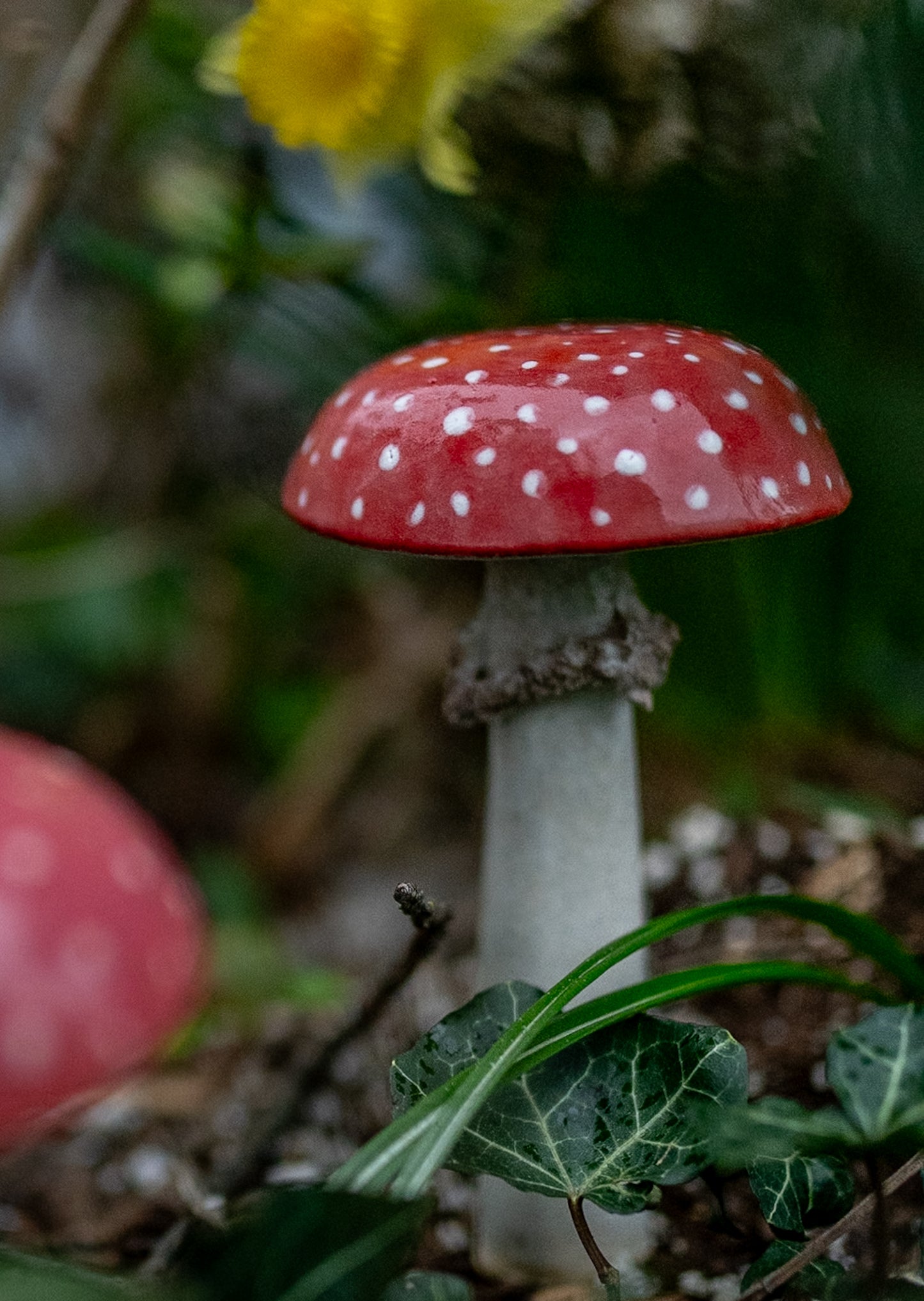 Red Ceramic Mushroom