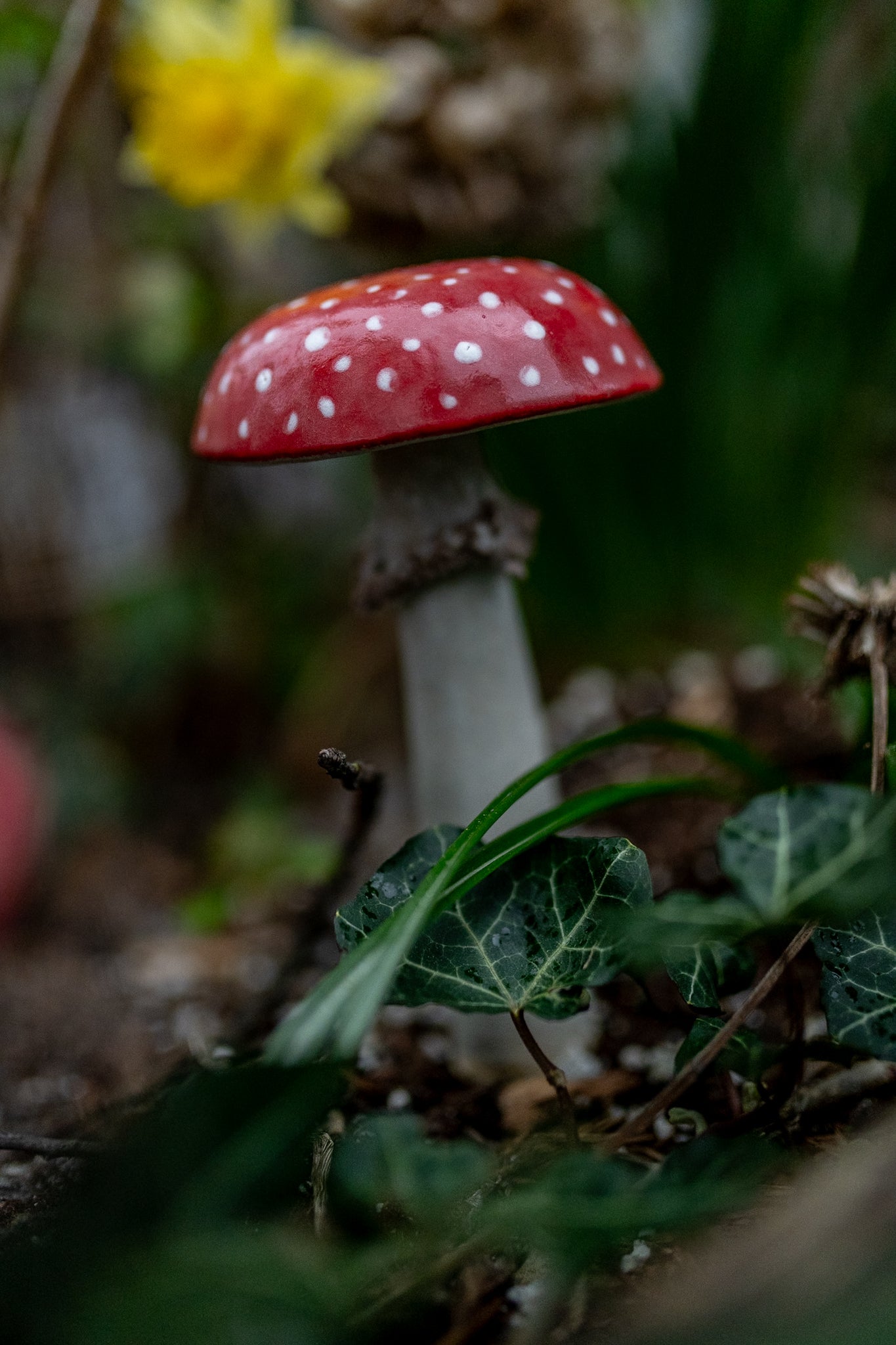 Red Ceramic Mushroom