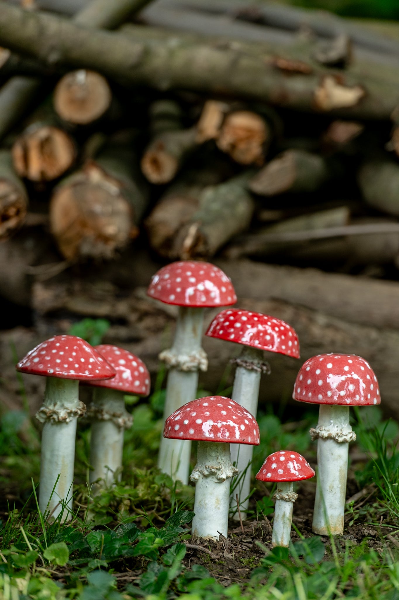 Red Ceramic Mushroom